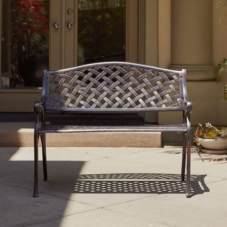 Belleze outdoor deals metal patio bench